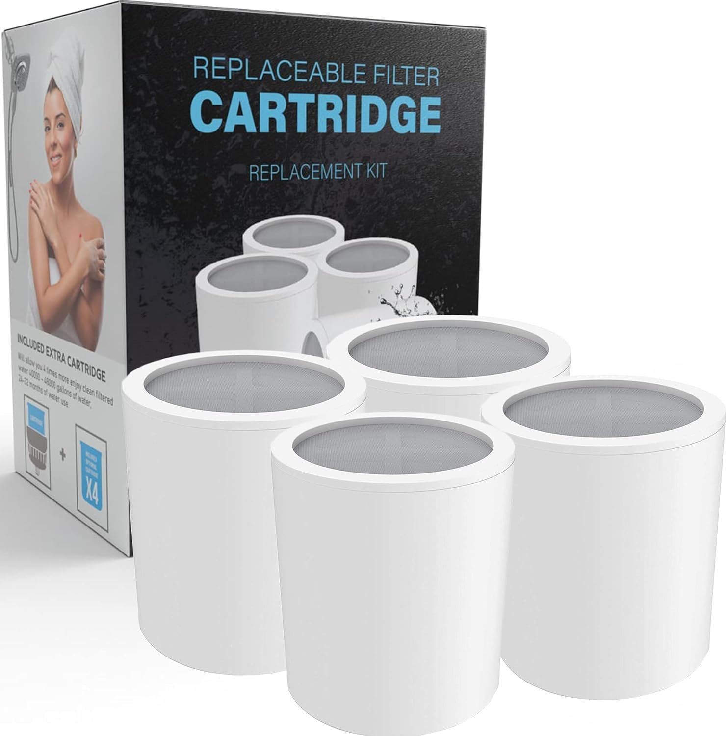 Aqua Earth Replacement Filter Cartridge Mega Pack 4 Cartridges
