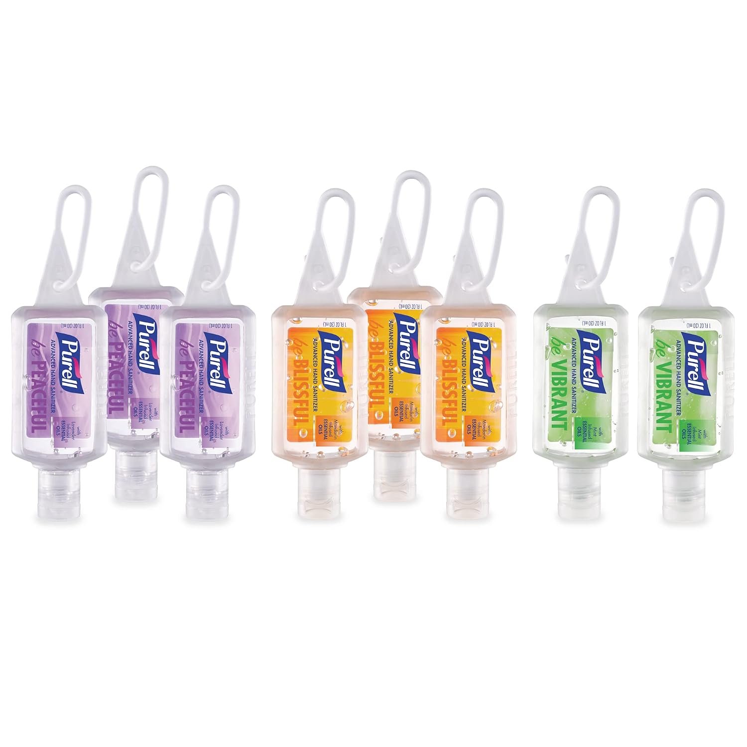 Purell Hand Sanitizer Scented Mix w Travel Carriers 8x1oz – 3900-09-ECME17