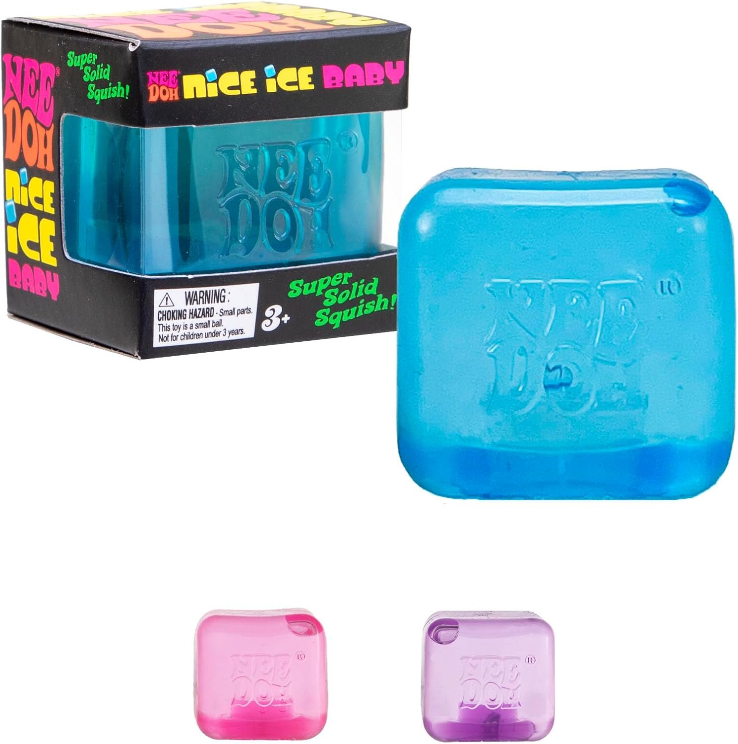 Schylling NeeDoh Nice Ice Baby – 1.25″ Cube – Color May Vary (Pack of 1)