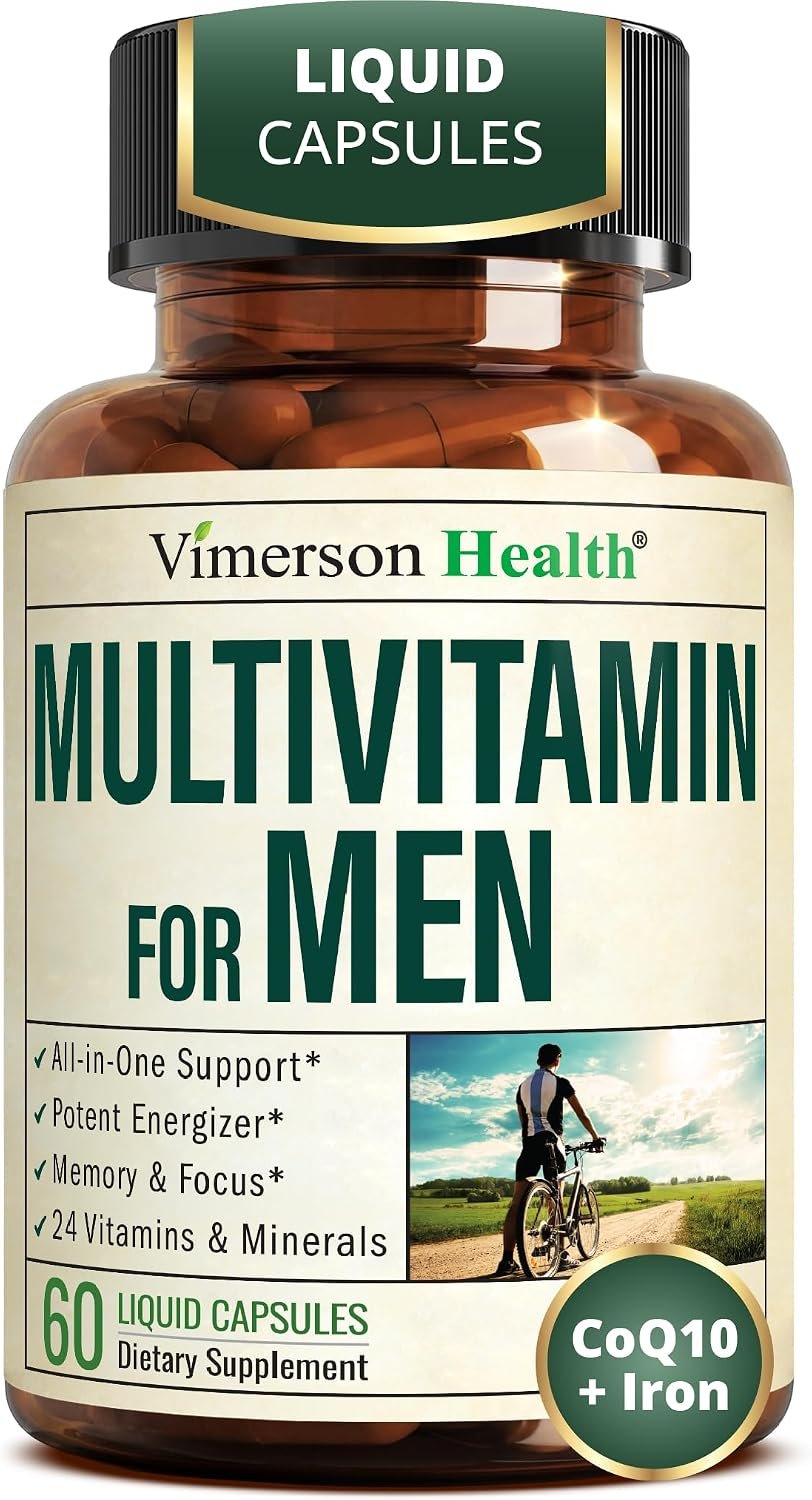 Multivitamin for Men – Vitamins & Minerals – Daily Wellness, 60 Liquid Caps