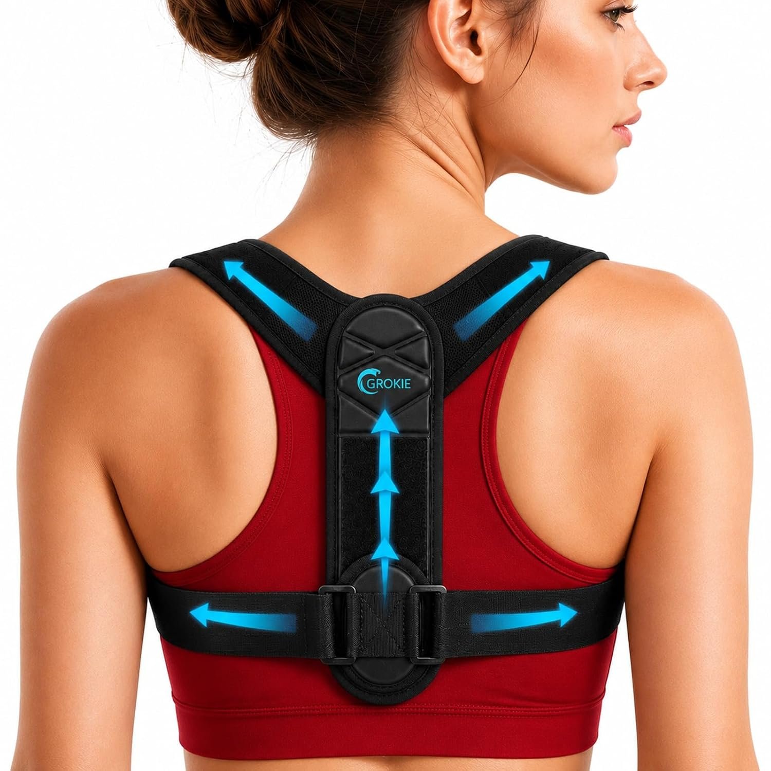 Posture Corrector for Women and Men – Back Brace for Rounded Shoulders & Upper Back Support – Breathable Shoulder Brace for Computer Work&Desk Job,Invisible Under Clothes, small (Chest Size 25-37″)