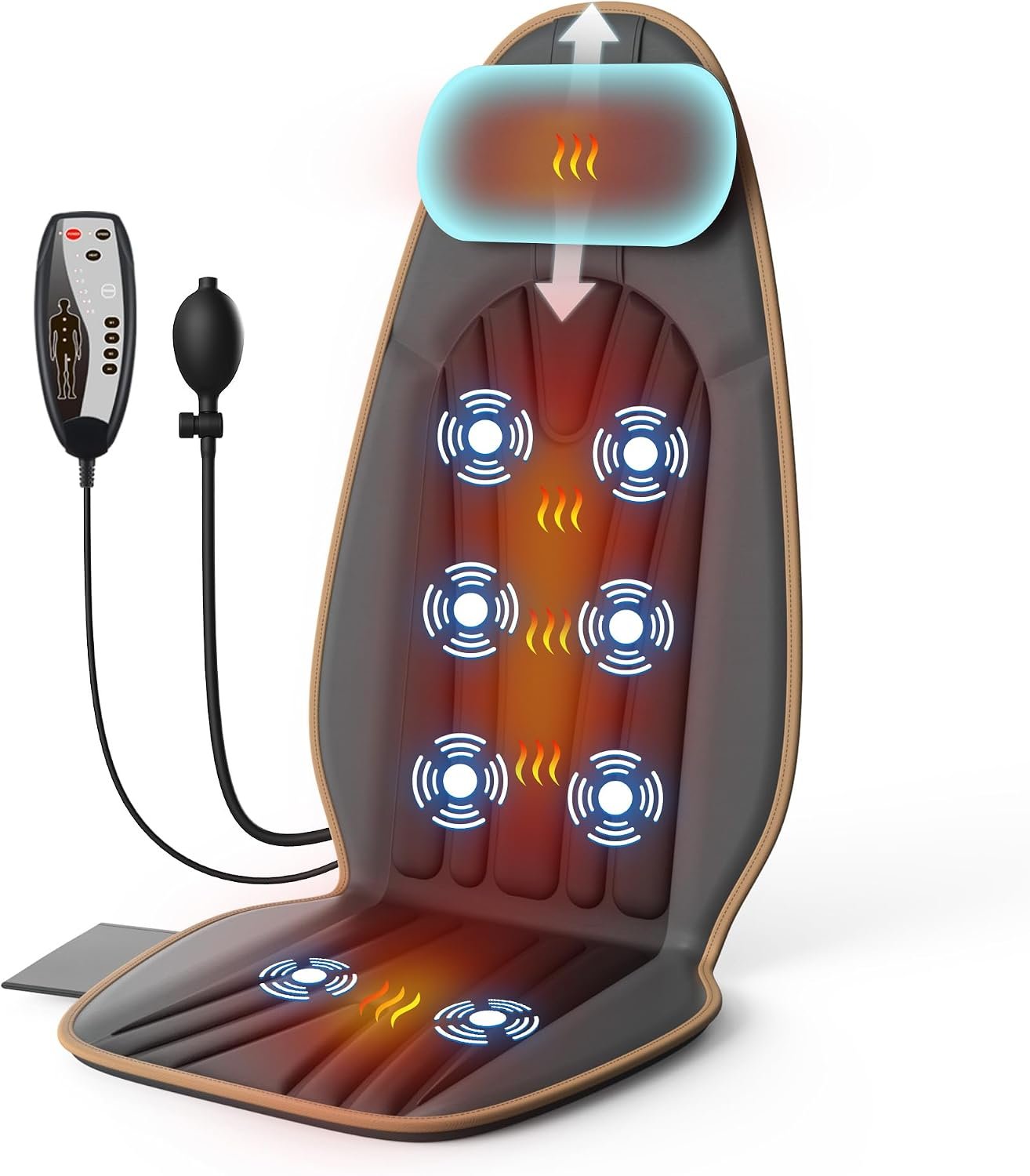 SLOTHMORE Back Massager for Chair, Vibration Massage Chair Pad