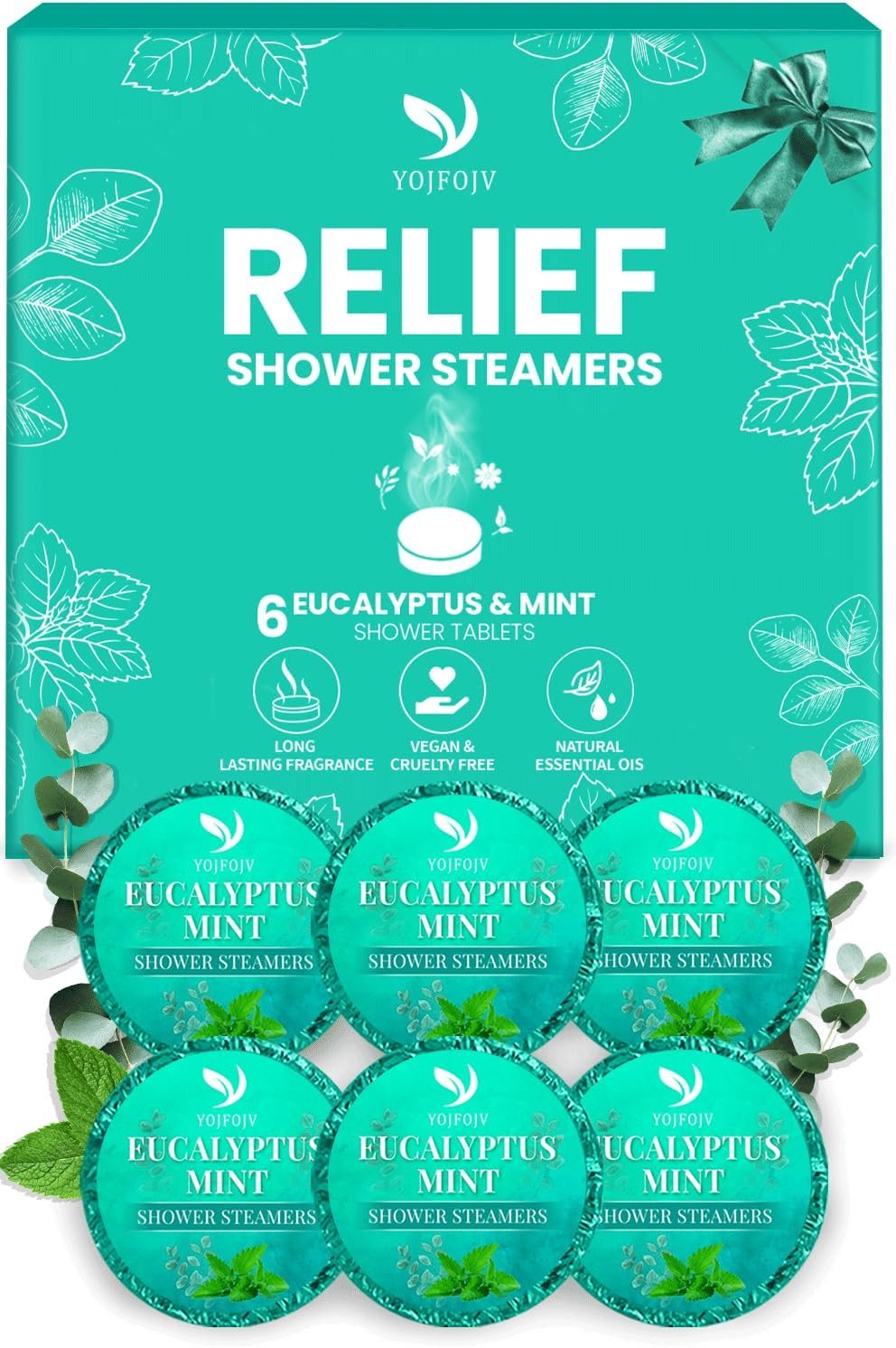 Shower Steamers Aromatherapy 6 Pack – Relaxation Self Care Gifts