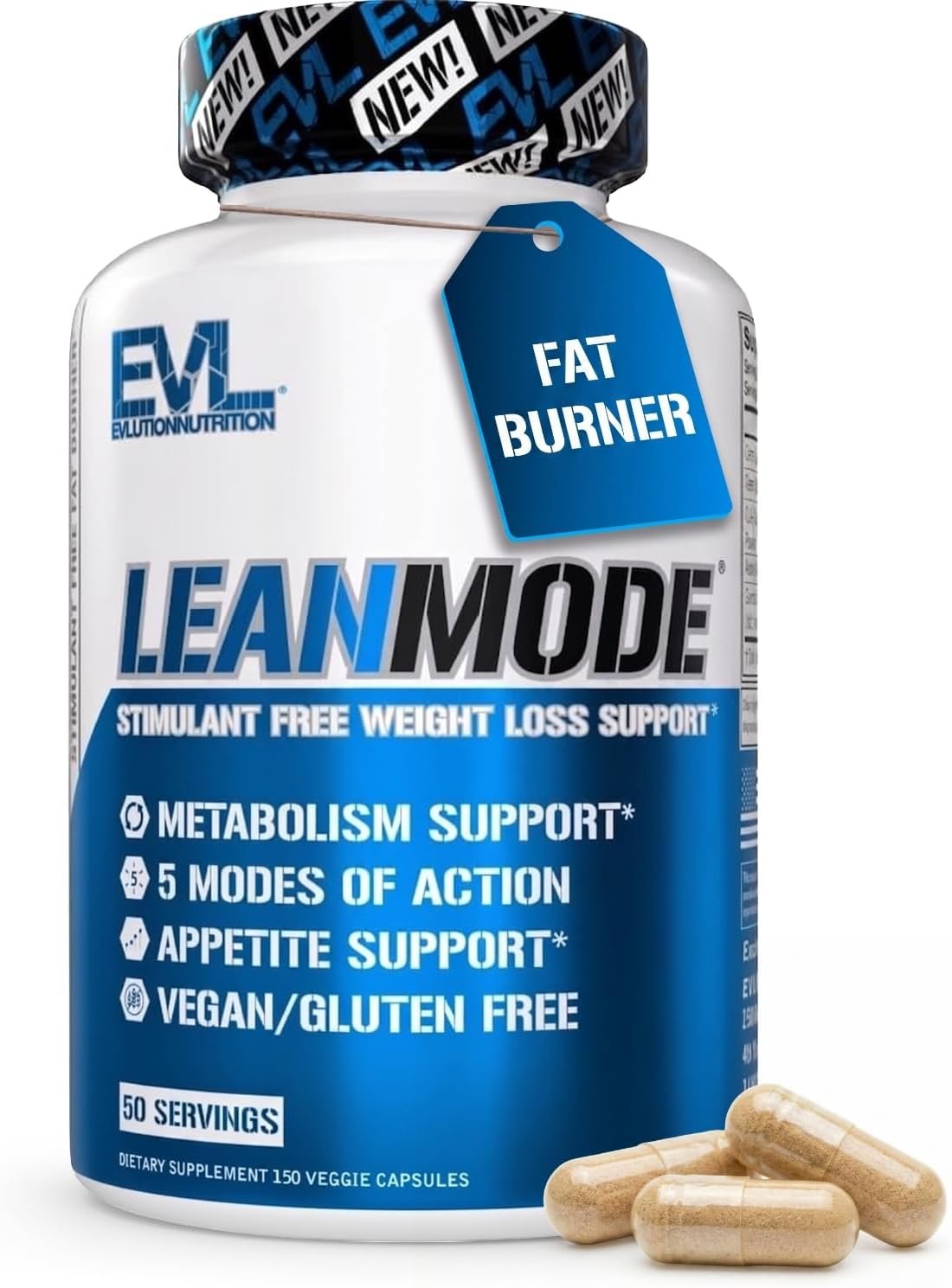 EVL LeanMode Weight Loss Support Capsules – For Men & Women – 50 Servings
