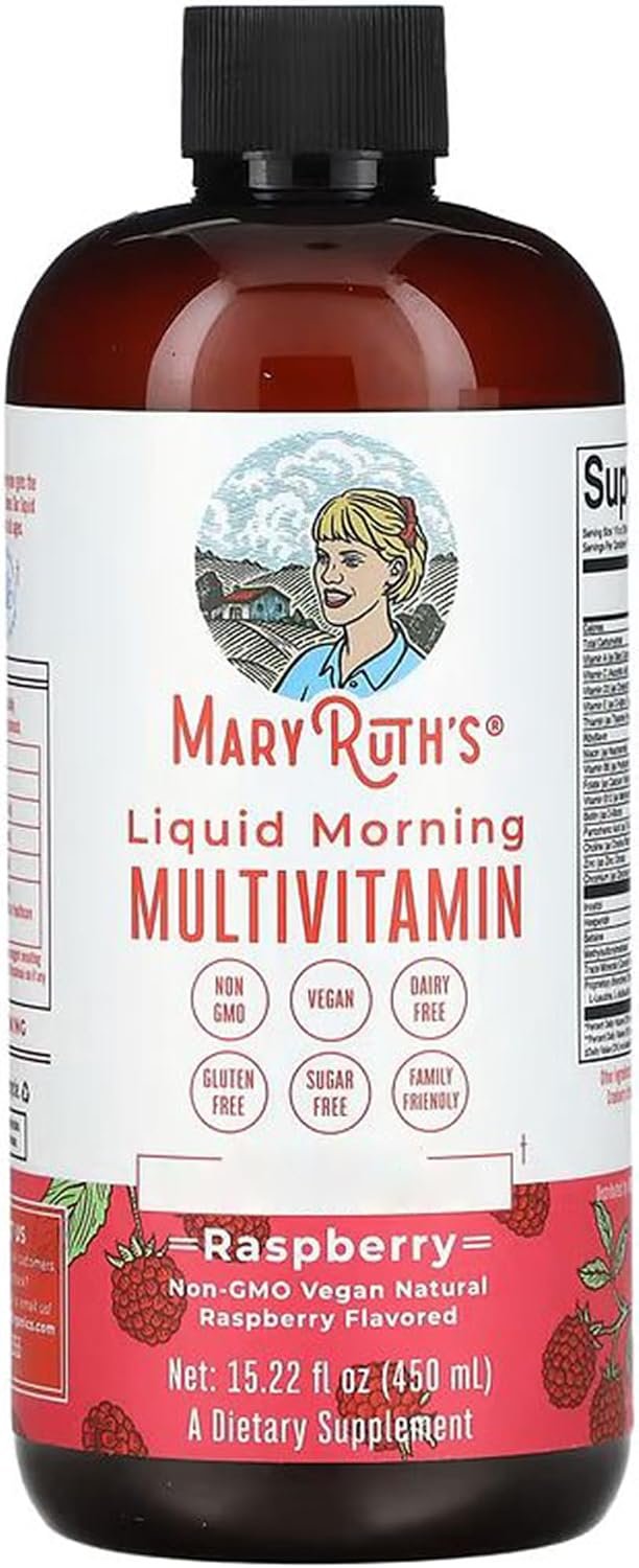 MARYRUTH’S Liquid Morning Multivitamin for Women, Men & Kids, 15 Servings