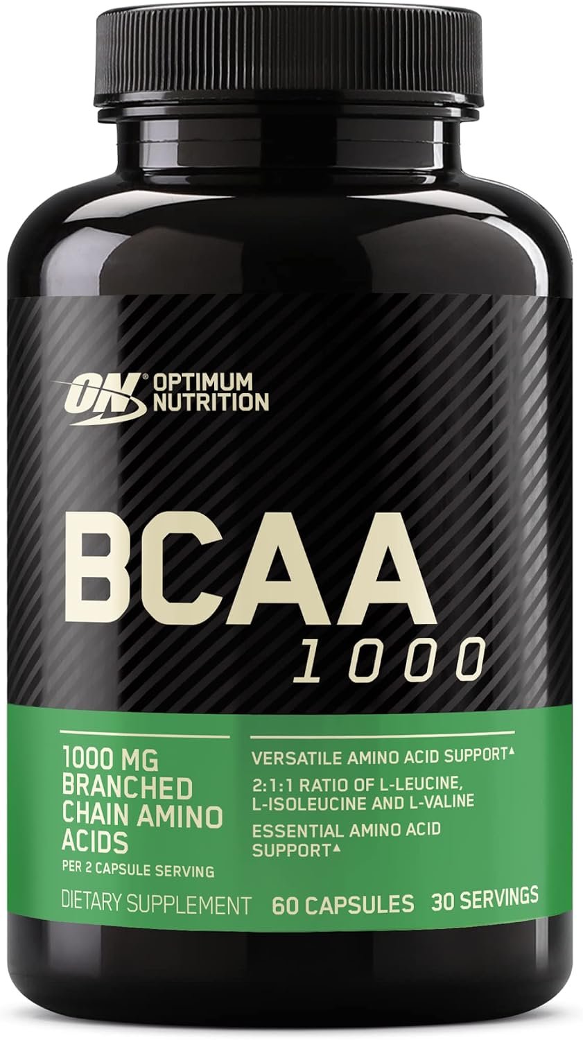 Optimum Nutrition BCAA Capsules, Keto Friendly, 1000mg, 60 Ct