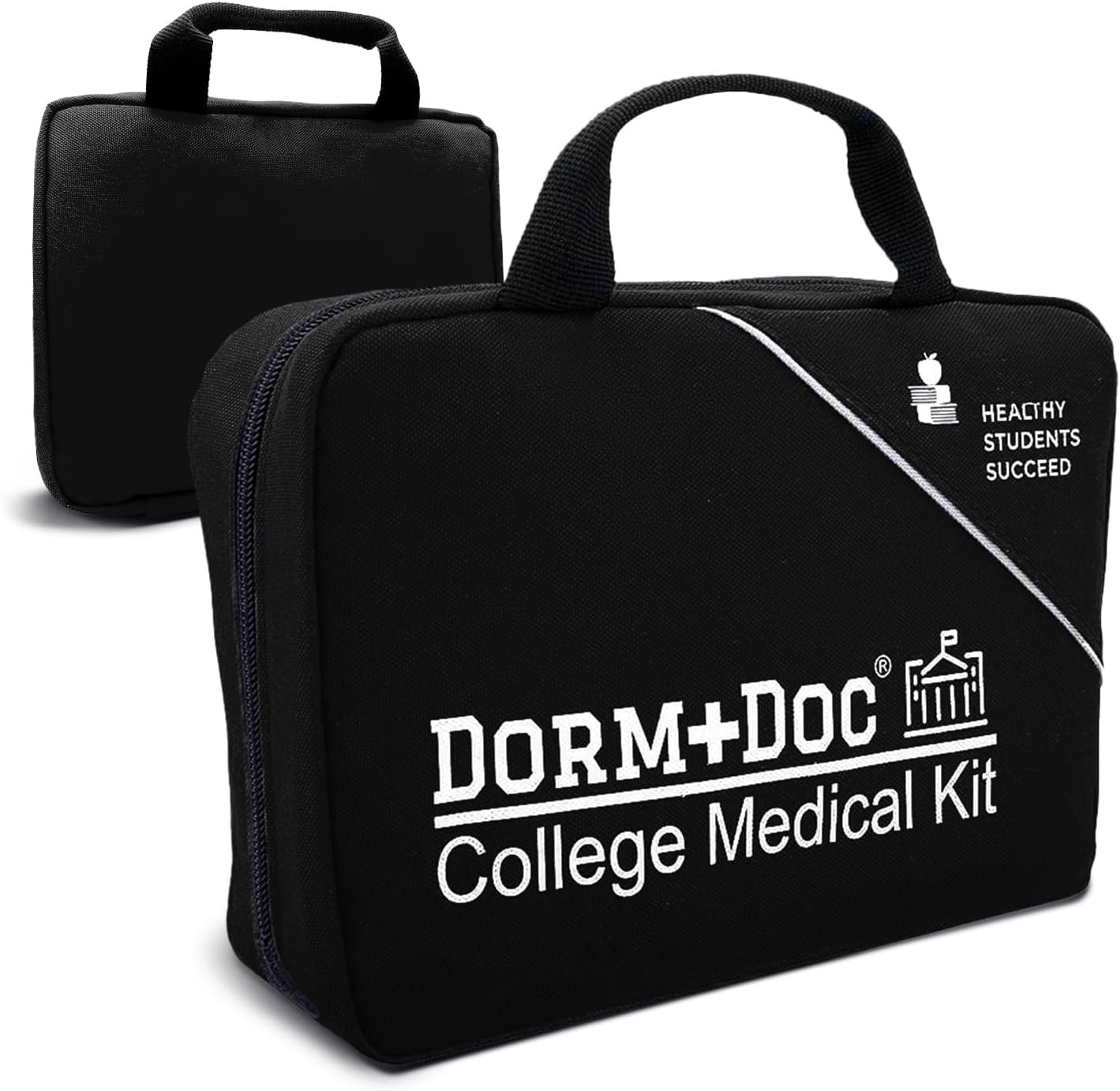 College 175pc Emergency First Aid Kit for Dorm Rooms (Black)