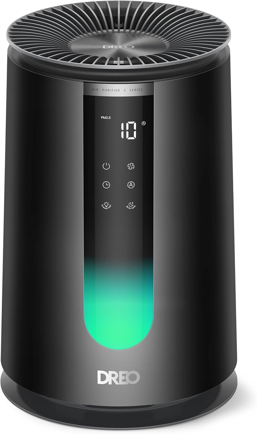 DREO Air Purifier 338 for Home, AHAM Verified HEPA Air Cleaner for Bedrooms Up to 1176 Sq Ft, Smart Cleaner for Pets, Smoke & Odors, PM2.5 Monitor, Aromatherapy, DR-HAP008, Dark Black