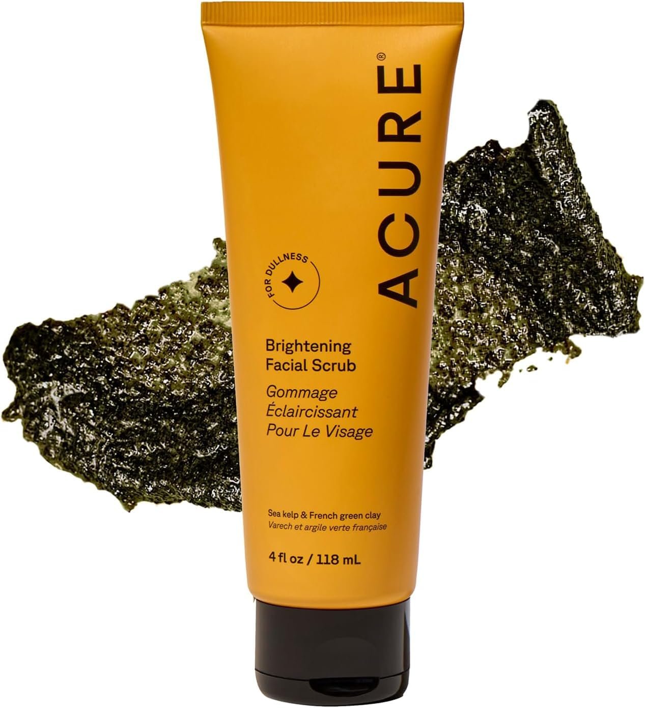 Acure Brightening Facial Scrub – Exfoliating Face Wash – 4 fl oz