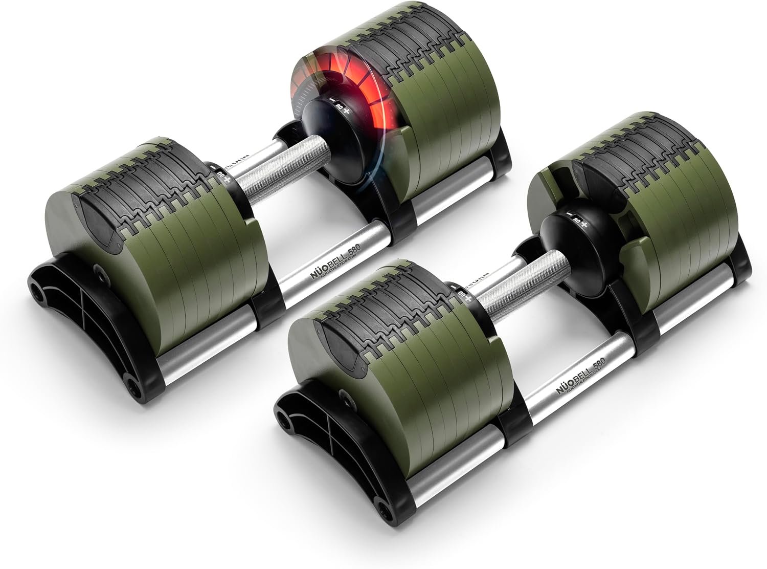 Nuobell 580 Adjustable Dumbbells, 5-80 lb, Set of 2 Free Weights