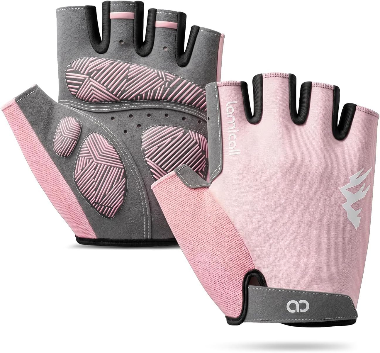 Lamicall Bike Gloves for Men Women – [Anti-Slip Shock-Absorbing Pad] Workout Gloves, Breathable Materials, Cycling Gloves for Bicycle, Gym, Motorcycle, Hiking, Indoor & Outdoor Sports