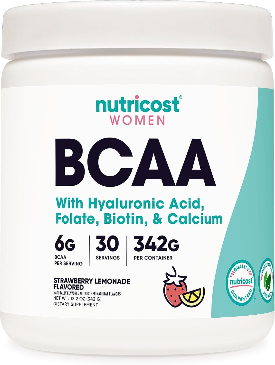 Nutricost BCAA for Women (Strawberry Lemonade) 30 Servings, Gluten-Free