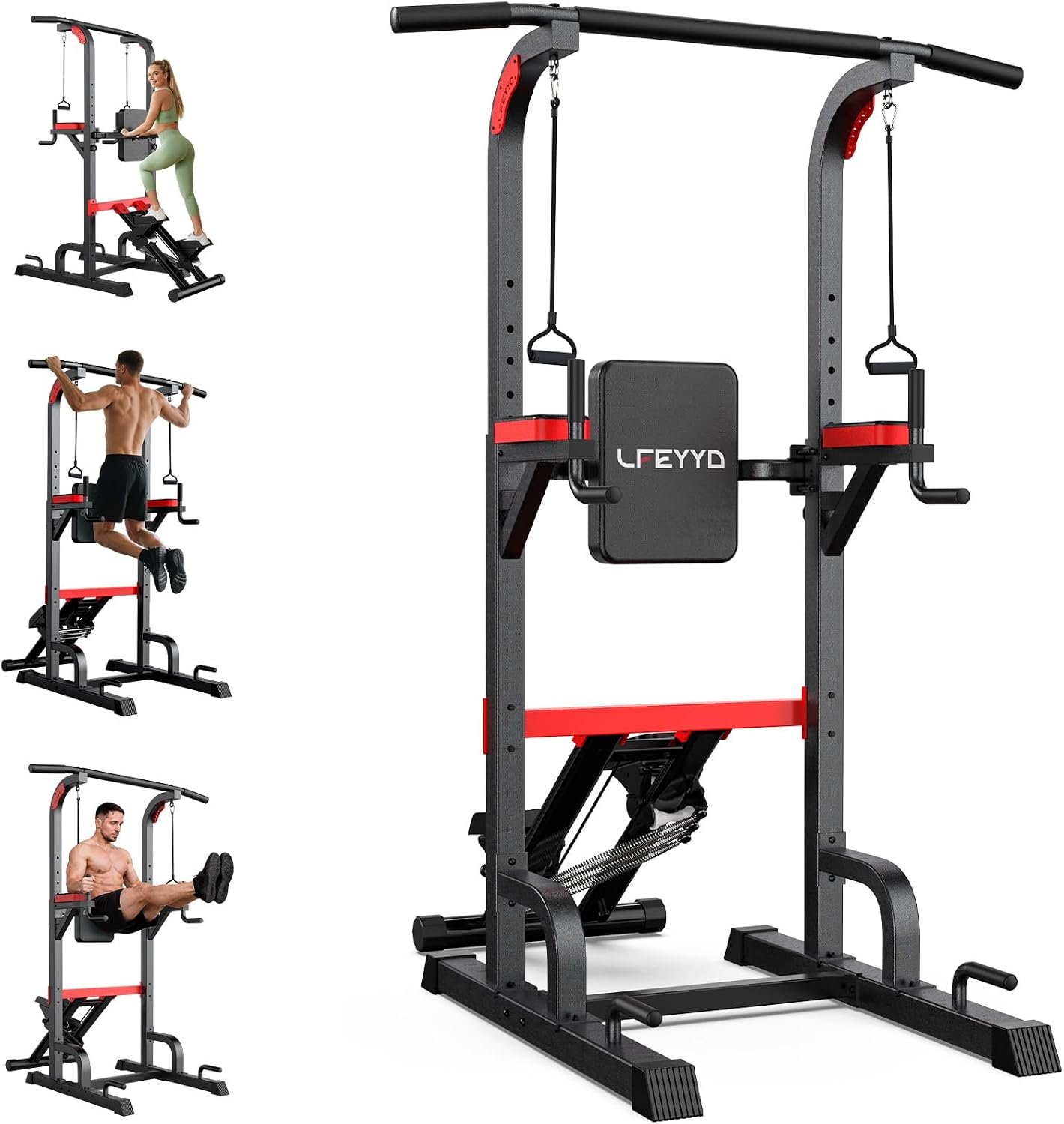 Power Tower Pull Up Bar Free Standing,Home Gym Strength Training Equipment