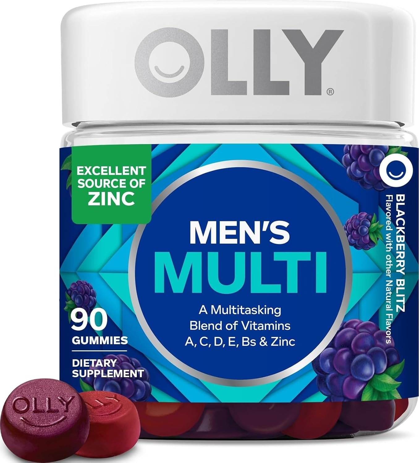 OLLY Men’s Multivitamin Gummy, Supports Overall Wellness,* – 90 Count