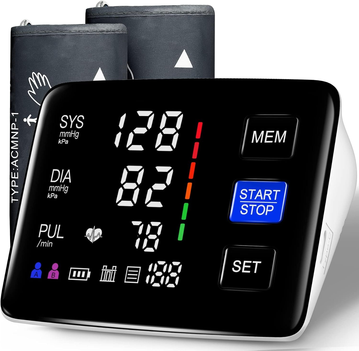 Blood Pressure Monitor, 9-17” & 13-21” Extra Large Blood Pressure Cuff