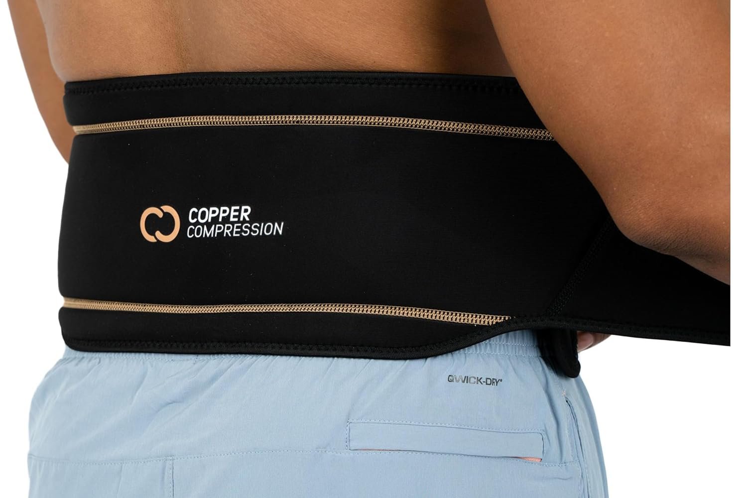 Copper Compression Back Brace. Copper Infused Lumbar Support for Lower Back Relief, Sciatica, Herniated Disc, Scoliosis, Pain & Strains. Adjustable & Breathable. Fits Men & Women (Waist 28″ – 34″)