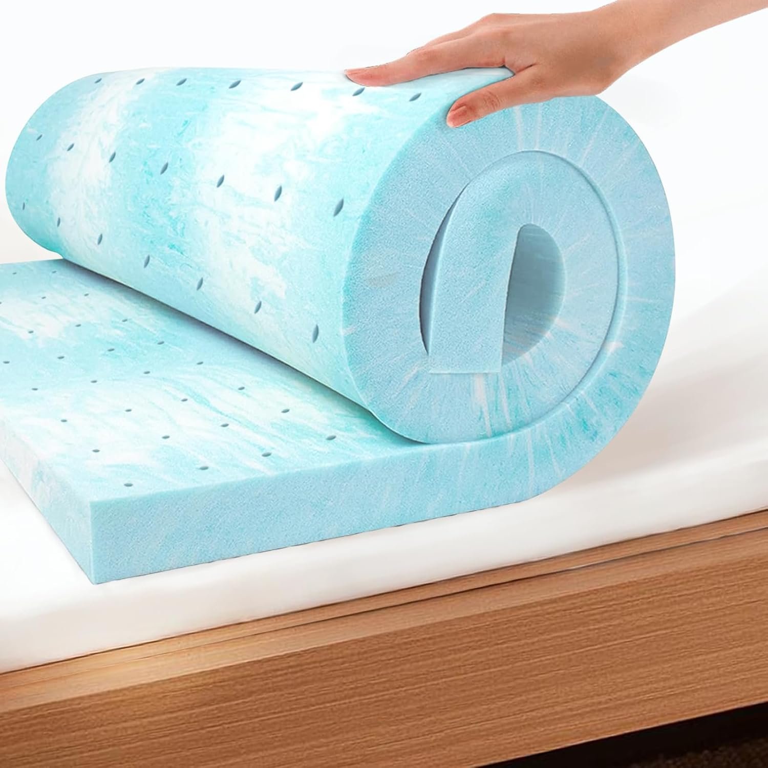 EGO 3 Inch Full Mattress Topper Gel Memory Foam for Pressure Relief