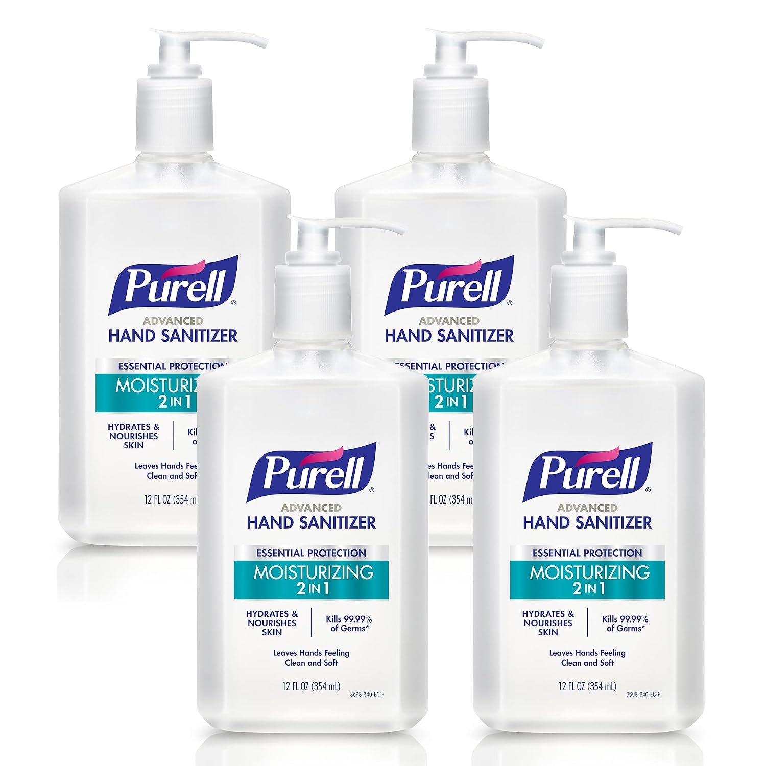 Purell 2in1 Moisturizing Hand Sanitizer Gel 4ct x 12 Fl oz – 3698-06-EC