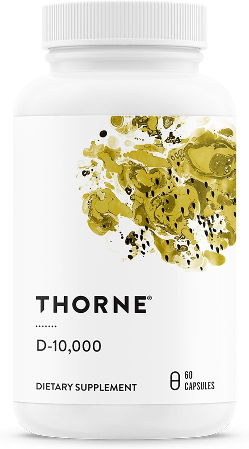 THORNE Vitamin D-10,000, Vitamin D3 Supplement, 10,000 IU, 60 Capsules