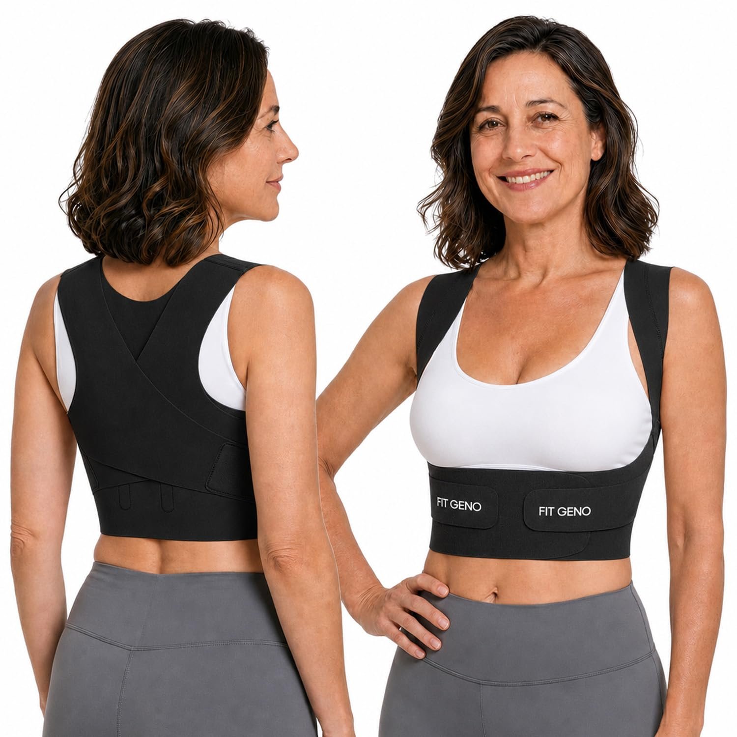 Fit Geno Invisilite Posture Corrector for Women Adjustable Upper Back Brace