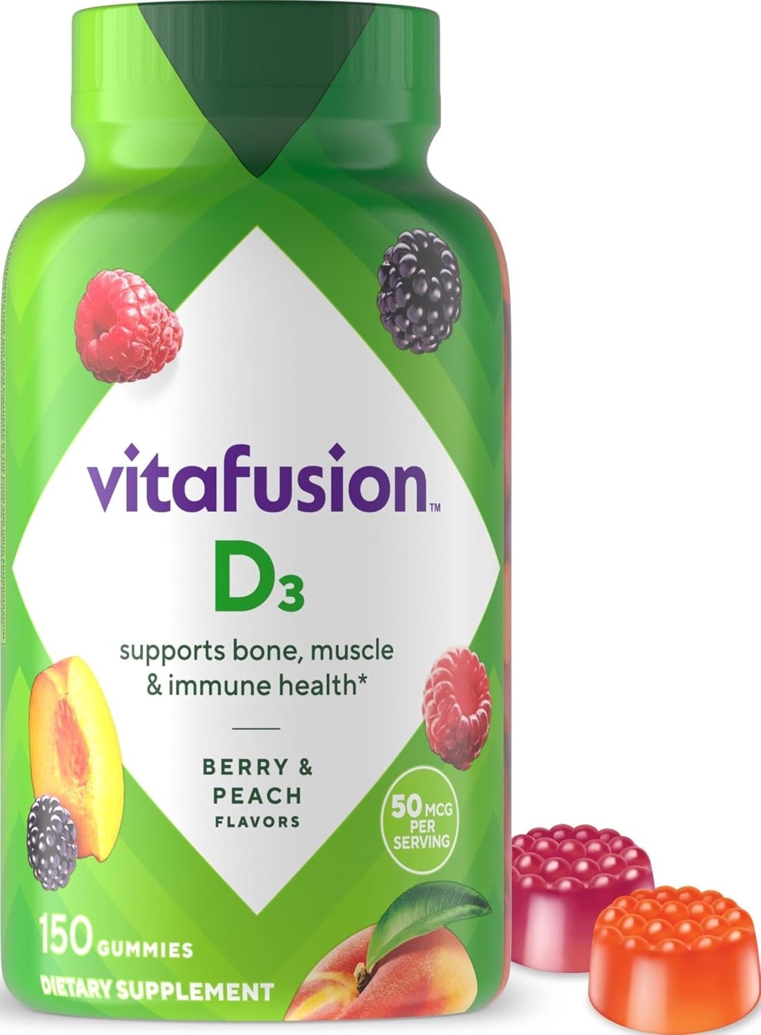 Vitafusion Vitamin D3 Gummies | 2000 IU (50 mcg) Per 2 Gummies