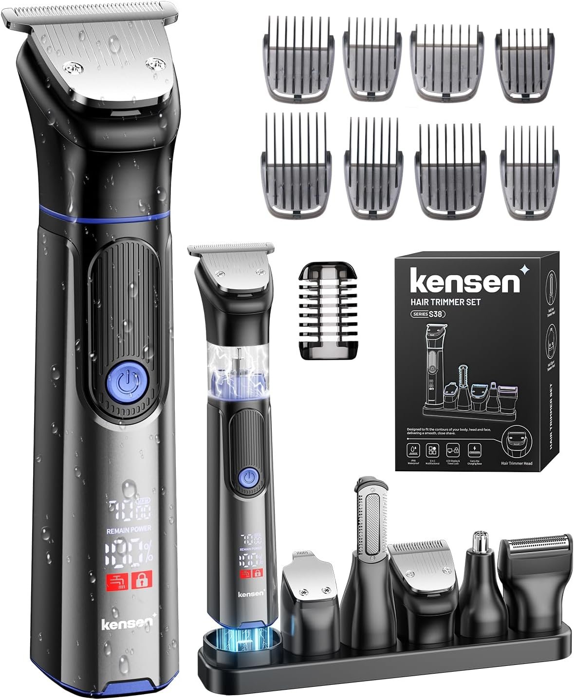 kensen Beard Trimmer for Men, 16-in-1 Electric Razor & Hair Clipper