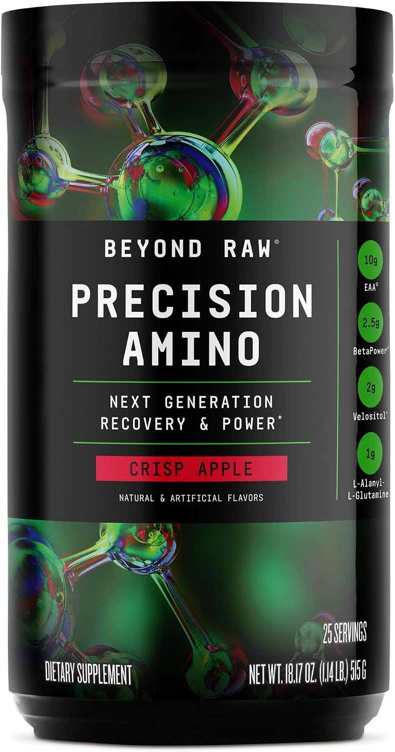 GNC Beyond Raw Precision Amino, Recovery, Crisp Apple, 25 Servings