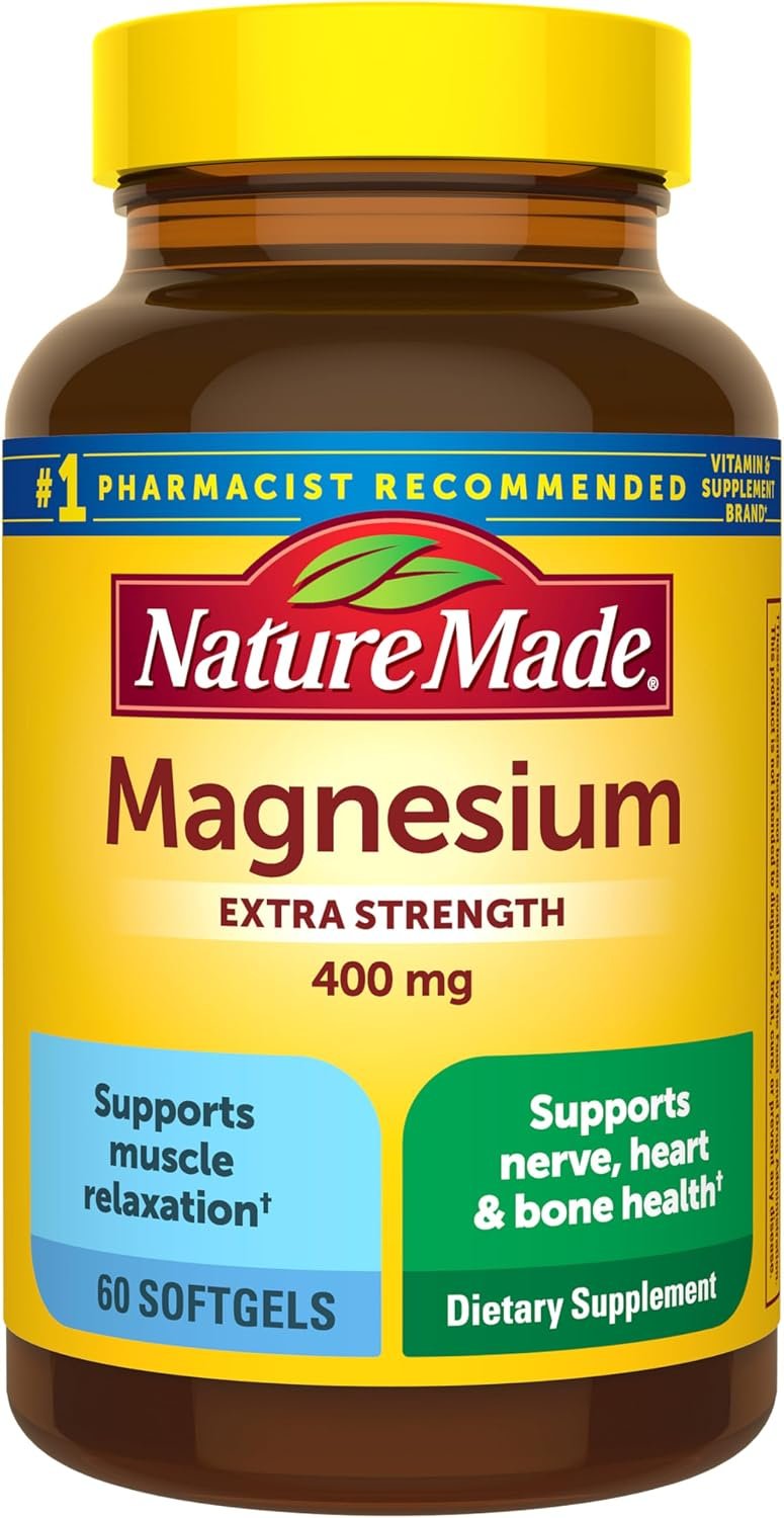 Nature Made Magnesium Oxide Extra Strength 400 mg, 60 Softgels