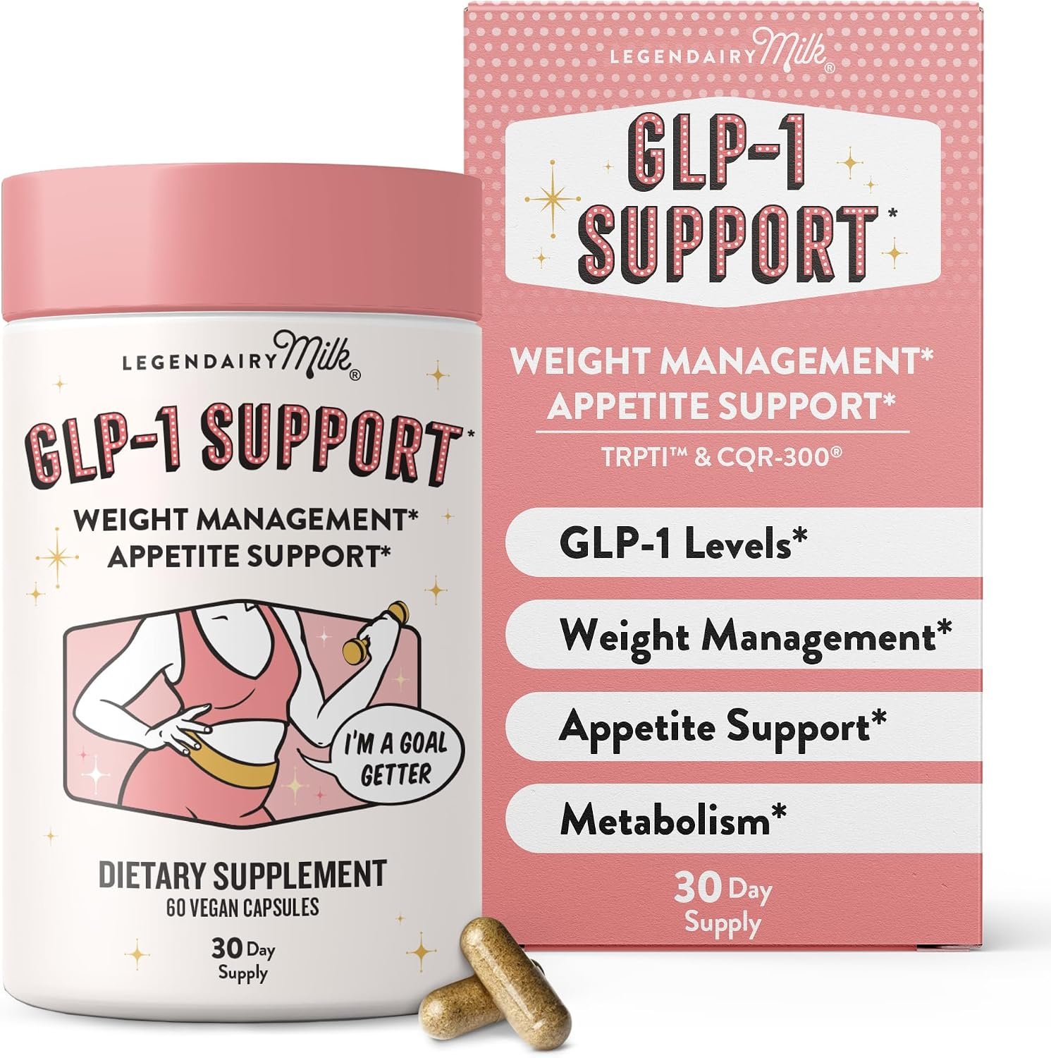 Legendairy Milk GLP-1 Appetite & Weight Management Support, 60 Capsules