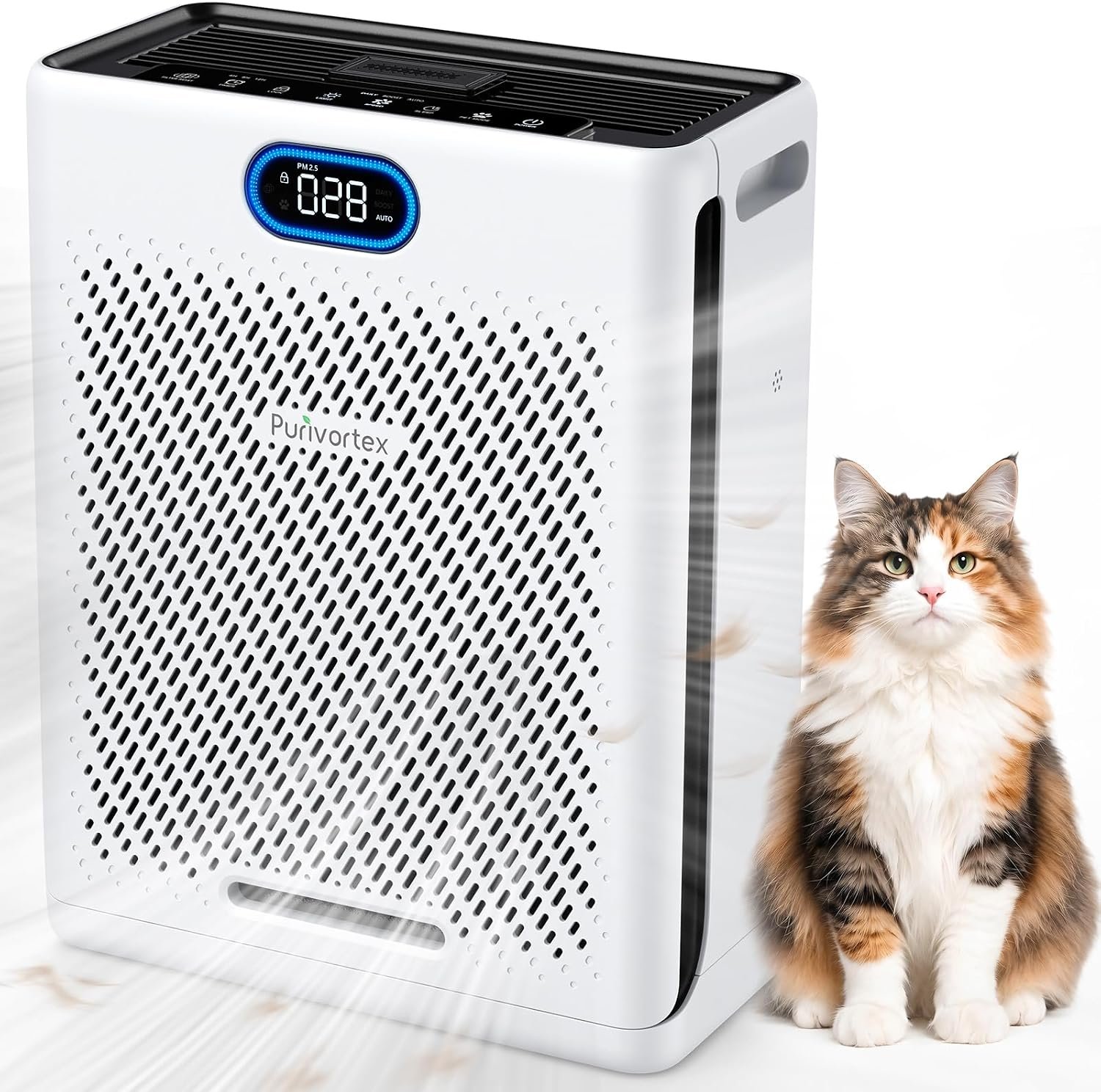 Purivortex HEPA Air Purifiers for Home Pets, Up to 2,640 Sq Ft, PX700 White