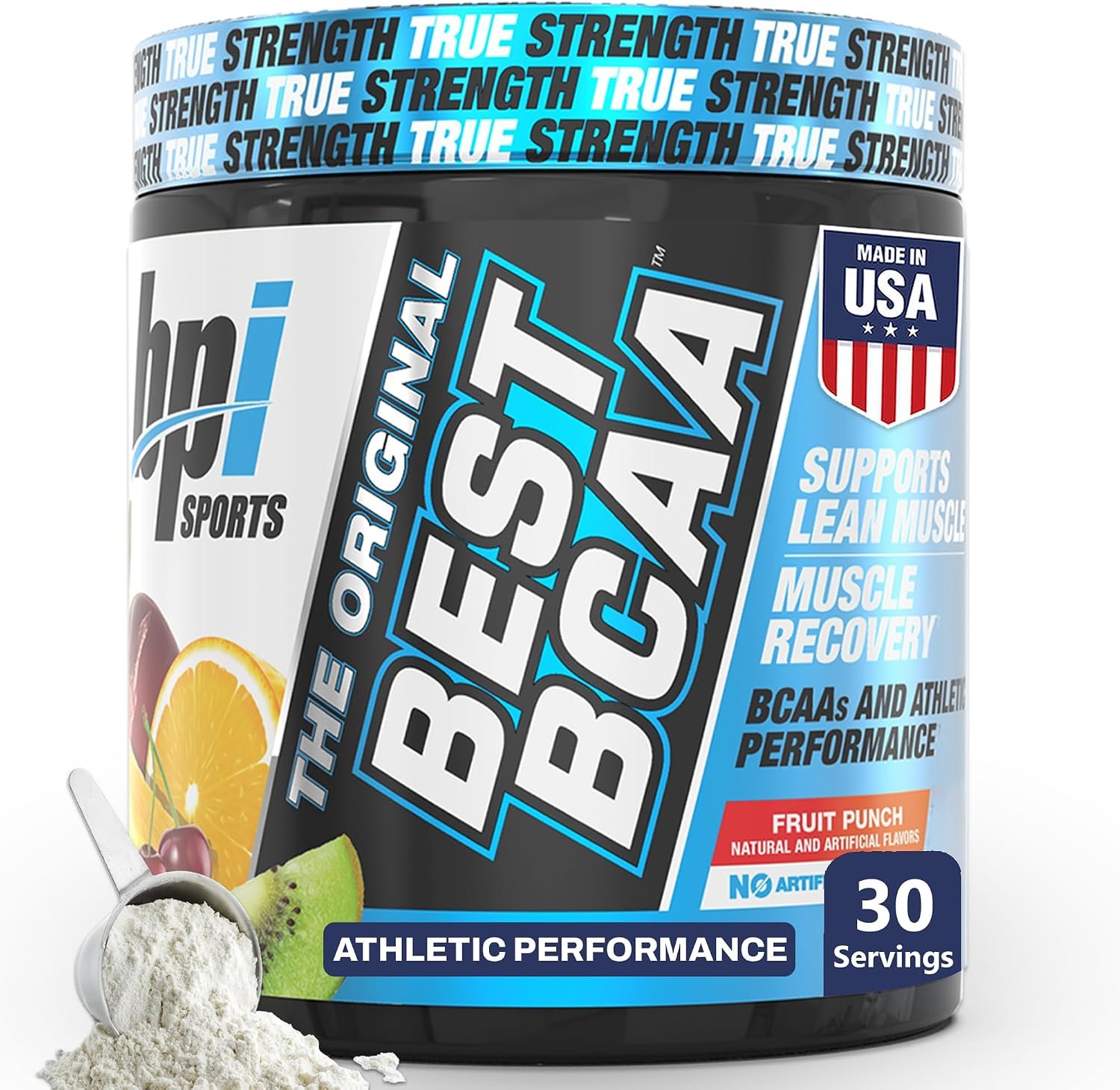BPI Sports Best BCAA Powder – Hydration, Fruit Punch, 30 Servings