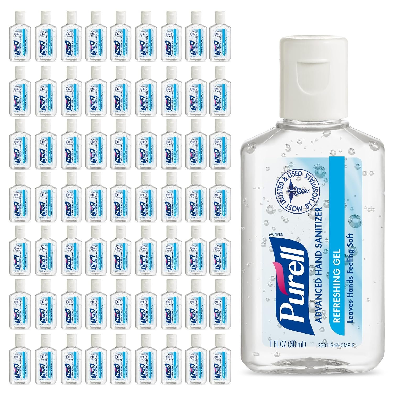 Purell Hand Sanitizer Gel Travel Size Bottle, 72ct x 1 oz – 3901-72-CMR