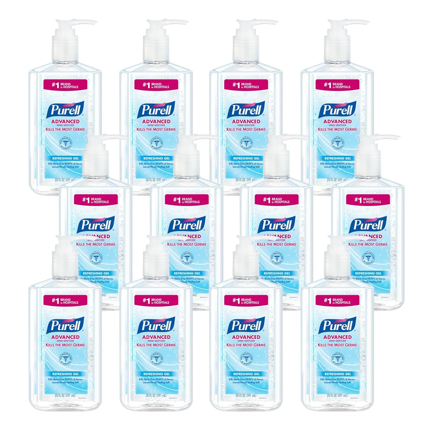 Purell Hand Sanitizer Gel Pump Bottle 12ct x 20fl oz – 3023-12