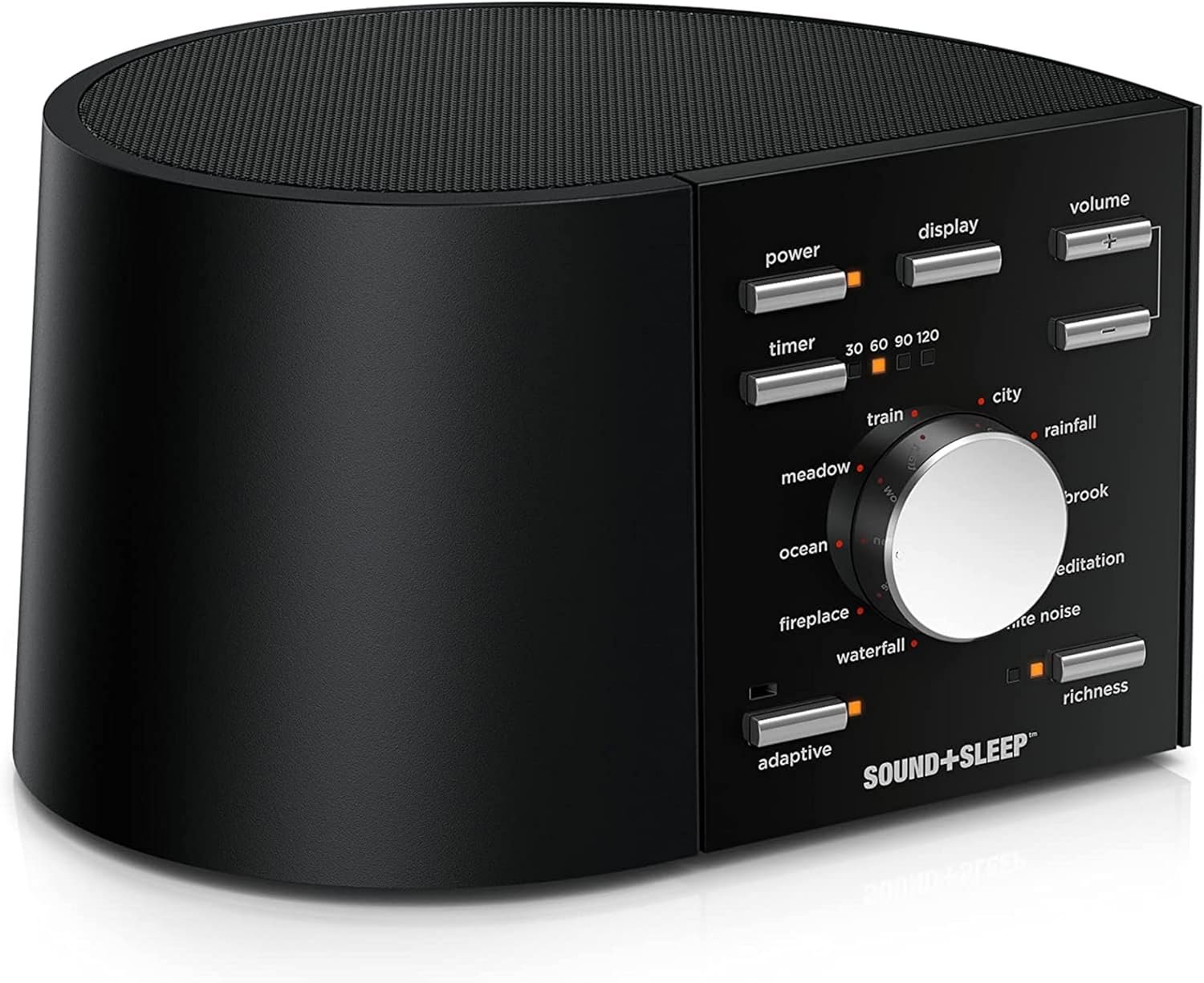 Adaptive Sound Technologies Sound + Sleep White Noise Machine, Black