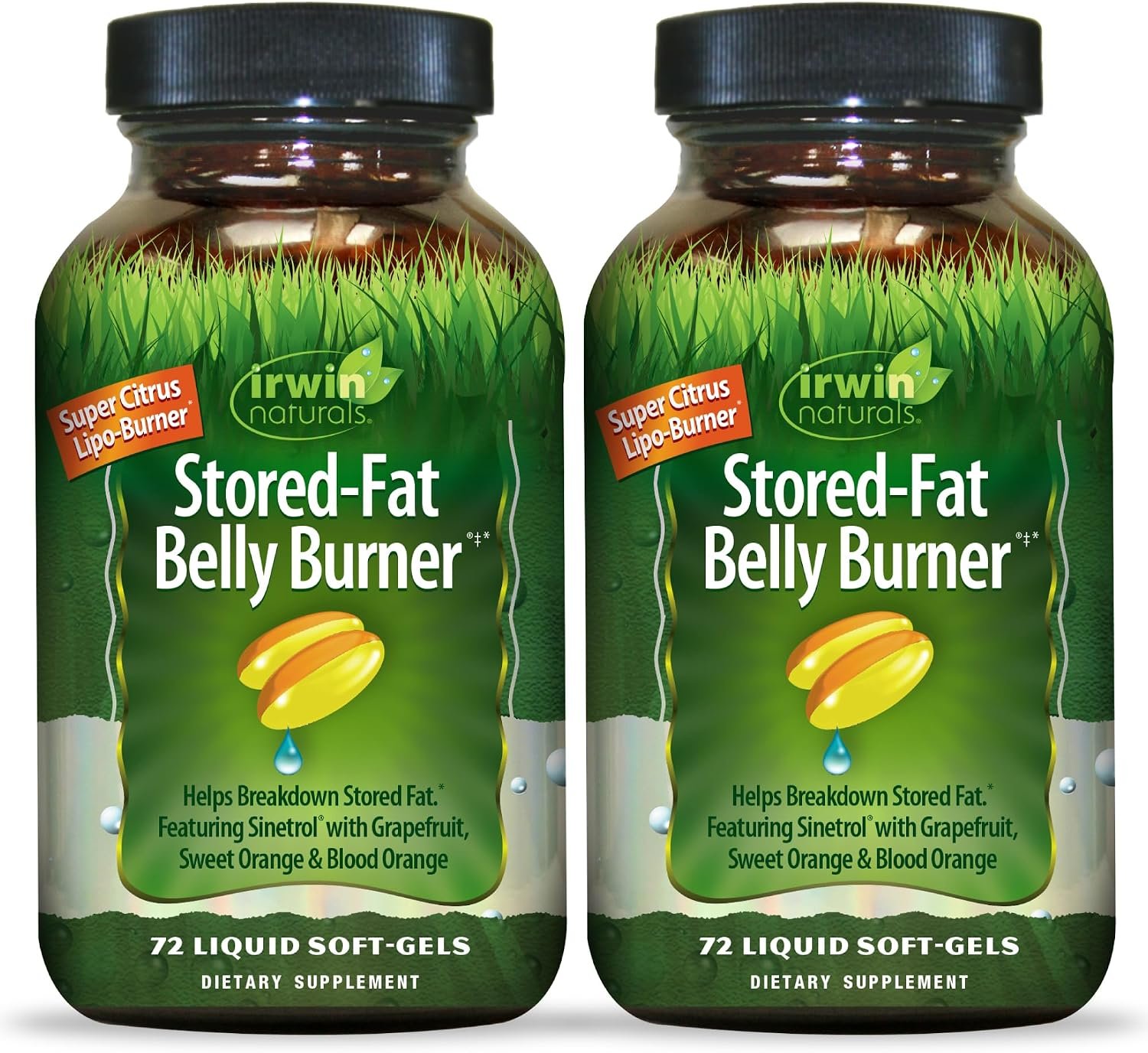 Irwin Naturals Stored-Fat Belly Burner Fat Metabolism | 72 Count 2-Pack