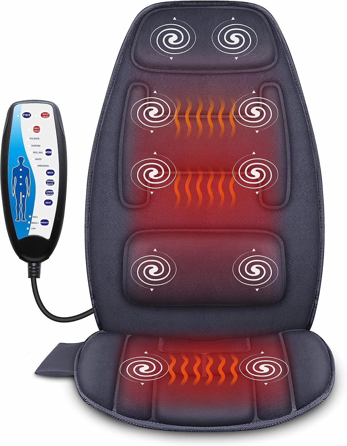 Snailax Massage Seat Cushion with Heat,10 Vibration Massage Motors