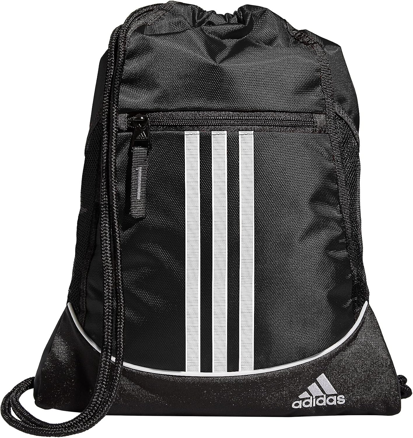 adidas Alliance Sackpack – Drawstring Backpack for Sports, Small Gym Bag, Black/2, OSFA