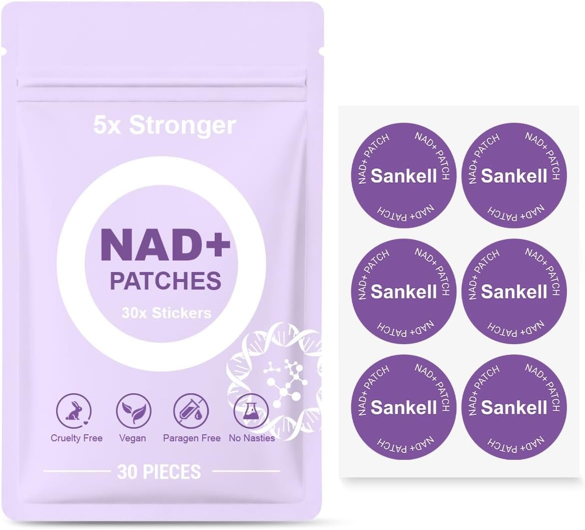NAD+ Lifestyle Patches for Men & Women,Daily Body Wellness Stickers (30 Ct)